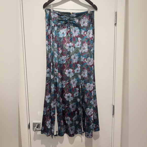 Free People Floral Velvet Midi Dress - Picture 1 of 4